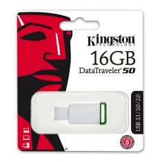 金士顿U盘DT50 16G 不锈钢金属u盘 高速USB3.1