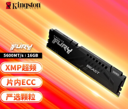 金士顿 骇客神条FURY 16GB-32GB DDR5 5600 台式机内存条 Beast野兽系列